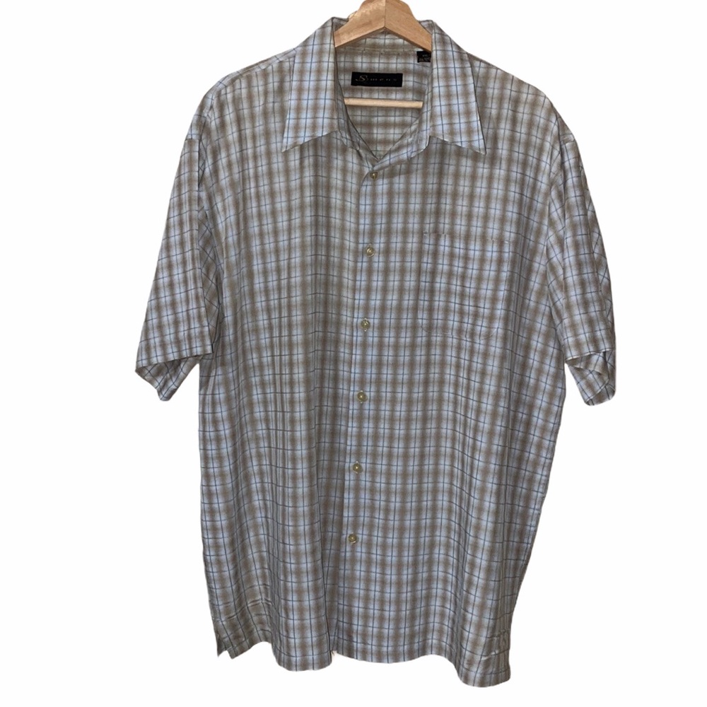 Modal Blend Button Down Short Sleeve Shirt XXL